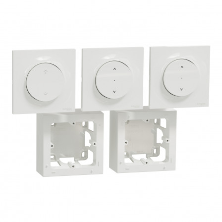 Wiser Odace - Kit commande sans fils et 2 volets roualnts zigbee 3.0 saillie