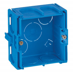 Modulo - boîte carrée - 1 poste - P50mm - entrées 2xØ20 + 2x25 + 4xØ20/25mm