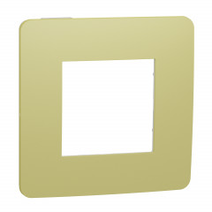 Unica Studio Color - plaque de finition - Vert acidulé liseré Blanc - 1 poste
