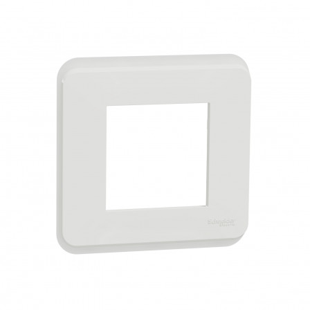 Unica Pro - plaque de finition - Blanc antibactérien - 1 poste