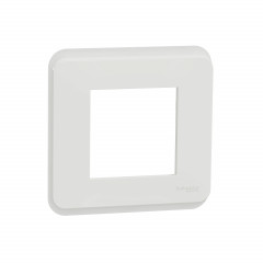 Unica Pro - plaque de finition - Blanc antibactérien - 1 poste