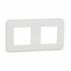 Unica Pro - plaque de finition - Blanc - 2 postes