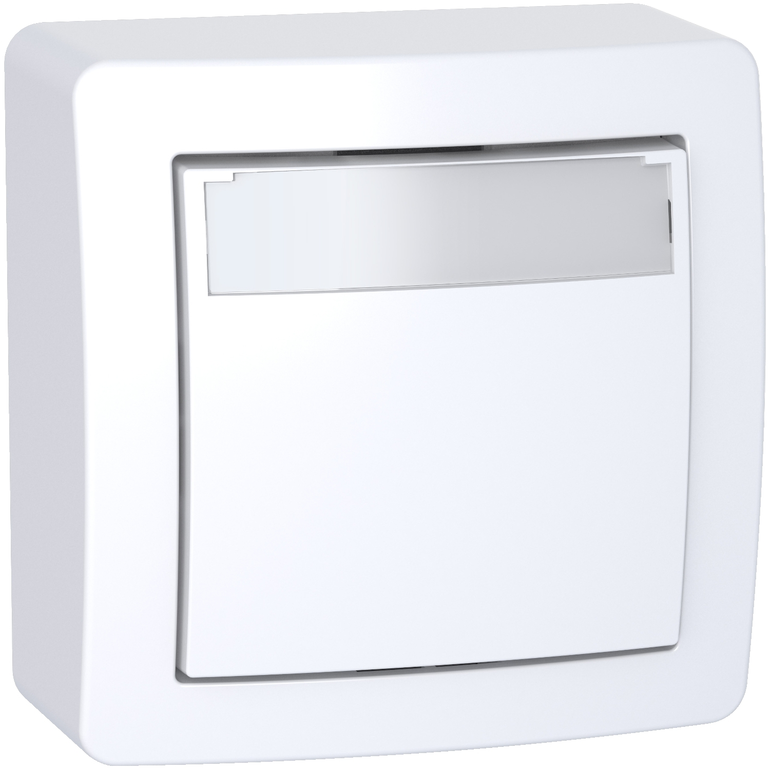 Alréa - poussoir avec porte étiquette - complet - blanc polaire