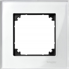Merten M-Plan - plaque de finition - 1 poste - verre blanc