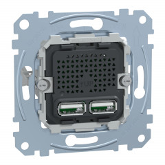D-Life - prise chargeur double - USB A+A - 2.1 A - méca seul