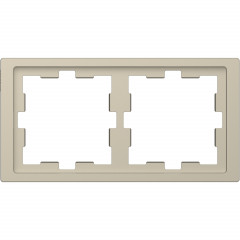D-Life - cadre de finition - blanc sable - 2 postes