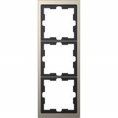 D-Life - cadre de finition - métal - nickel - 3 postes