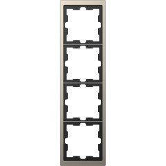D-Life - cadre de finition - métal - nickel - 4 postes