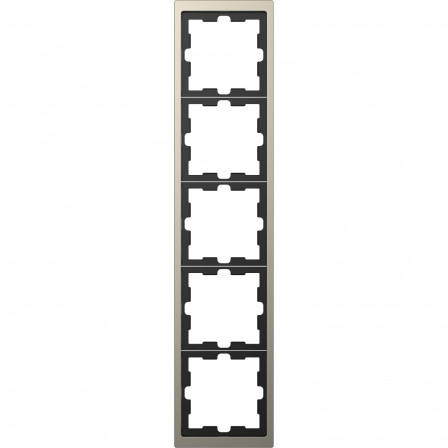 D-Life - cadre de finition - métal - nickel - 5 postes