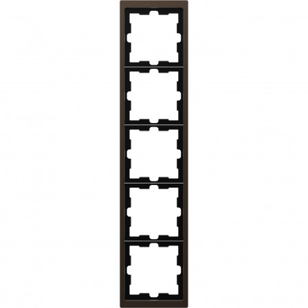 D-Life - cadre de finition - métal - mocca - 5 postes