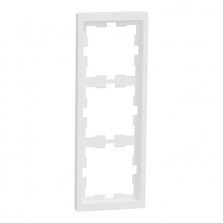 D-Life - cadre de finition - blanc nordic mat - 3 postes