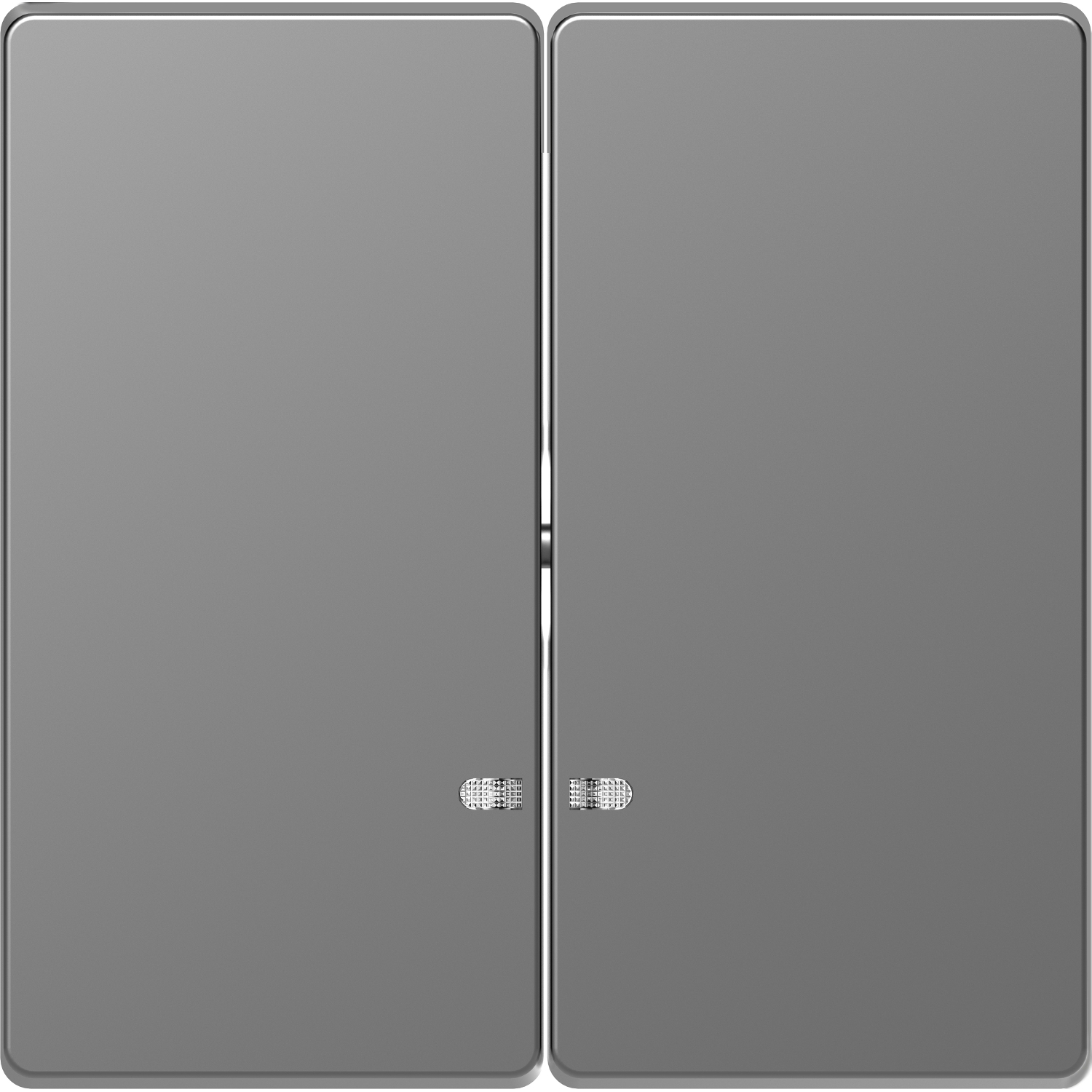 D-Life - enjoliveur pour commande double avec voyant - acier