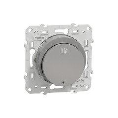 Odace - interrupteur à carte - aluminium - 10A - LED localisation inclus