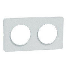 Odace Touch - plaque - blanc Recyclé - 2 postes horiz. ou vert. - entraxe 71mm