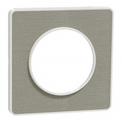Odace Touch  - Plaque de finition Kvadrat - Perle/ blanc - 1 poste