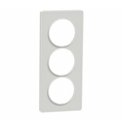 Odace Touch - plaque Translucide - blanc - 3 postes verticaux entraxe 57mm