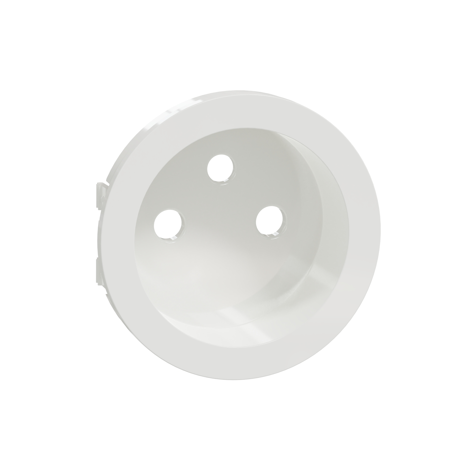 Odace - blanc - enjoliveur seul prise de courant 2P+T 16A