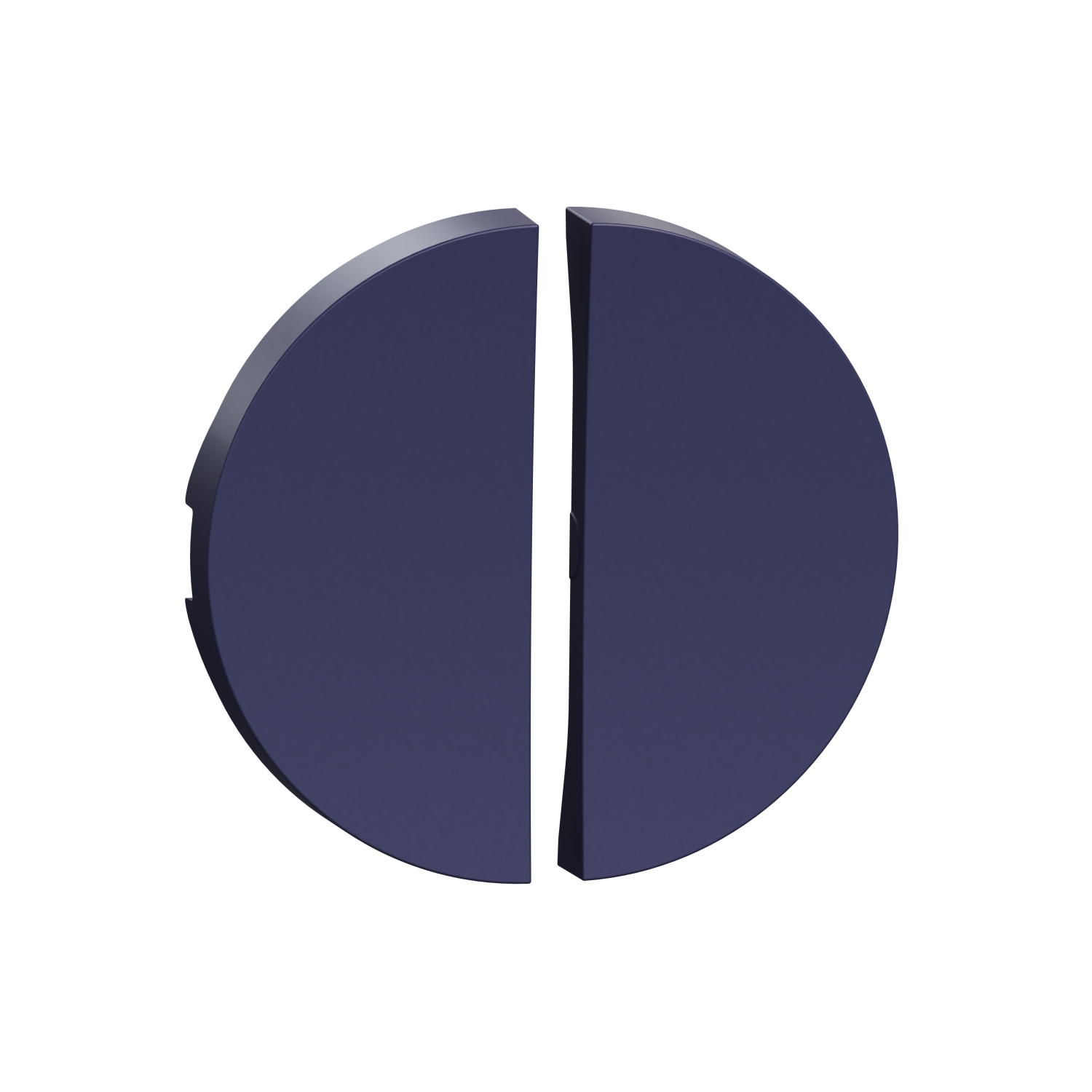 Odace - enjoliveur double - va-et-vient et poussoir - cobalt