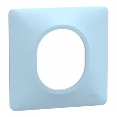 Ovalis - Plaque de finition - 1 poste Bleu Azurin
