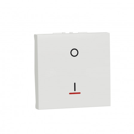 Unica - interrupteur bipolaire lumineux (indication) - 2 mod - Blanc - méca seul