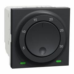 Unica - thermostat chauffage / climatisation - 8A - Anthracite - méca seul