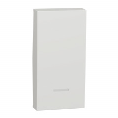 Unica - enjoliveur interrupteur ou bouton-poussoir lumineux - 1 mod - Blanc