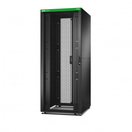 Baie EasyRack 800mm/42U/800mm avec toit, panneau latéral, roulettes, noir