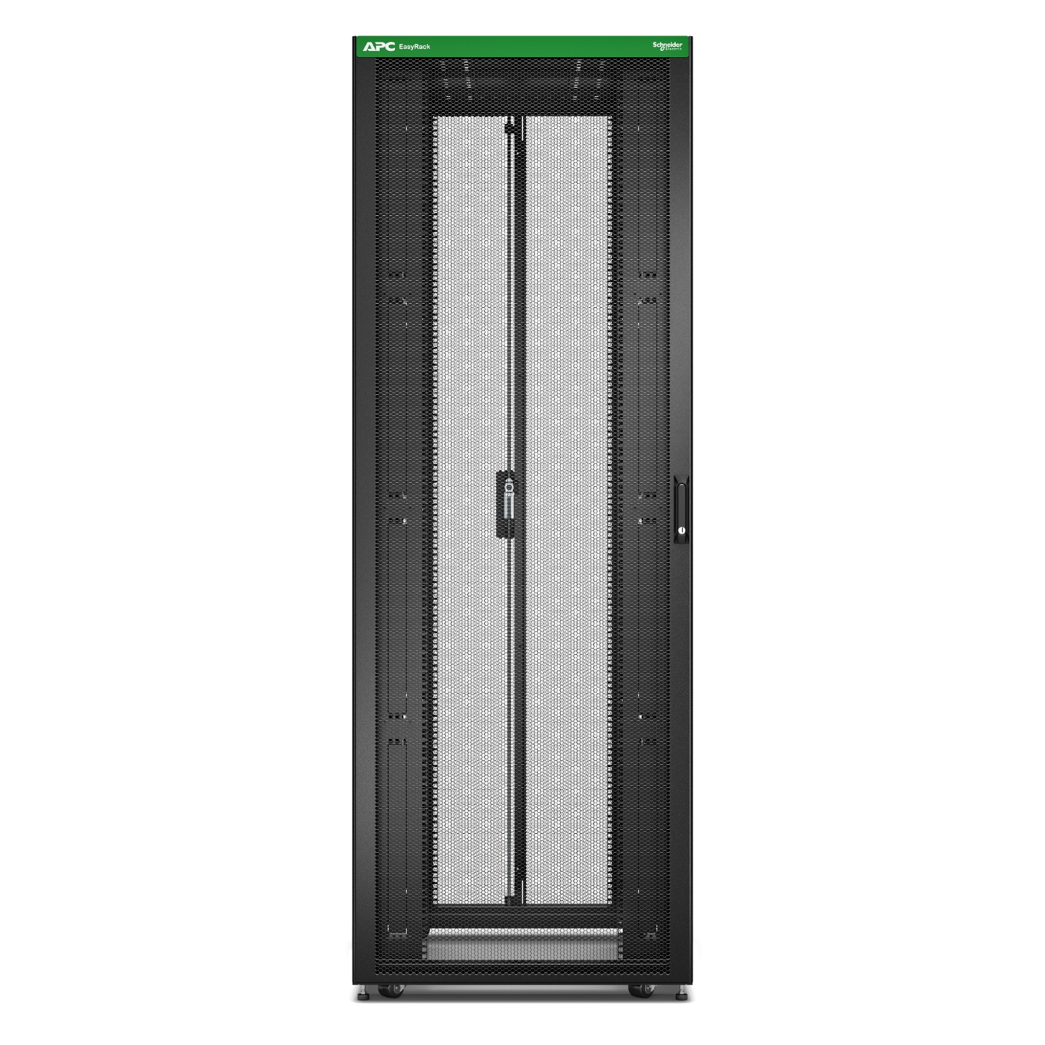 Baie EasyRack 800mm/48U/1000mm avec toit, sans panneau latéral, roulettes, noir