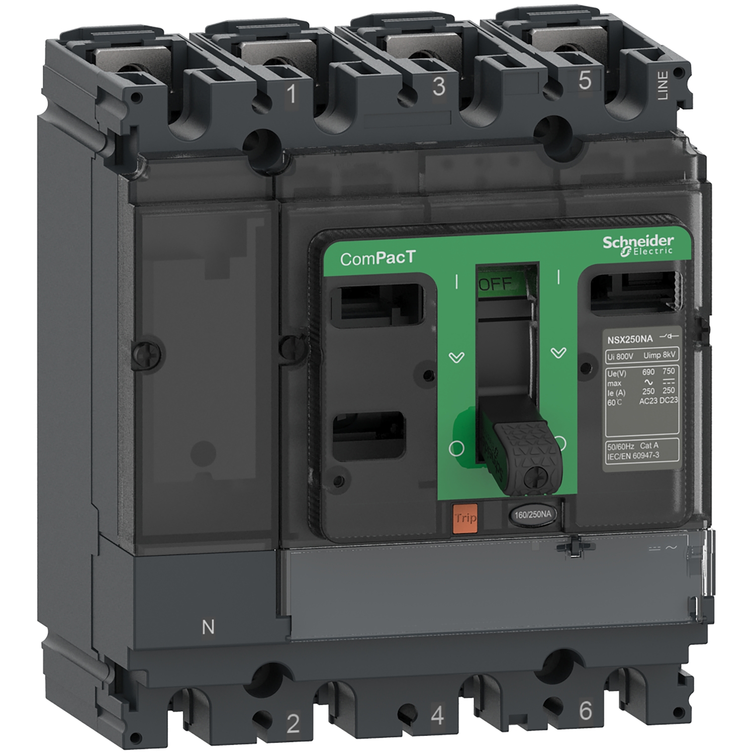 ComPacT NSX250NA - Interrupteur-sectionneur - 250A - 4P - montage fixe