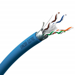 Actassi - câble CL-MNC - Cat6A F/UTP D - 4paires 550Mhz bleu - au mètre linéaire