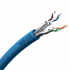 Actassi - câble CL-MNC - Cat7 S/FTP D - 4paires 900Mhz bleu - au mètre linéaire