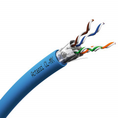 Actassi - câble CL-MNC - Cat6A F/FTP C - 4paires 550Mhz bleu - au mètre linéaire