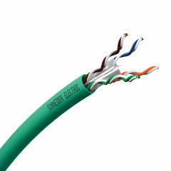 Actassi cable LAN CL-C Cat6 U/UTP euroclasse D 4p 500m vert - au metre linéaire