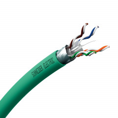 Actassi - câble CL-C - Cat6A F/UTP D - 4paires 500Mhz - vert - au mètre linéaire