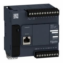 Modicon M221, contrôleur 16E/S relais, port série, 100/240VCA