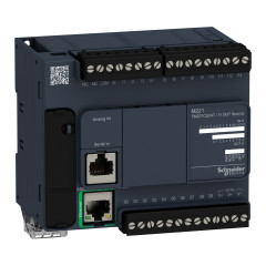 Modicon M221, contrôleur 24E/S PNP, port Ethernet+série, 24VCC