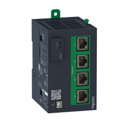 Modicon TMS - Smart module switch Ethernet avec 4 ports RJ45 et son adresse IP