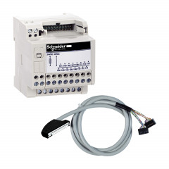 Telefast ABE7 - embase de raccord. passive - 16 E ou S - câble 1m Micro/Premium