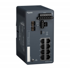 Modicon Switch administré - 8 ports cuivre & 1 port fibre multimode