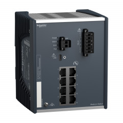 Modicon Switch administré - 8 ports Gigabit cuivre - Alimenté par Ethernet