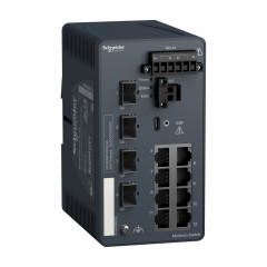 Modicon switch administré - 8 ports cuivre et 4 ports cuivre/fibre via SFP