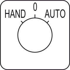 Harmony - étiquette pour interrupteur à came - HAND-O-AUTO - 45x45mm
