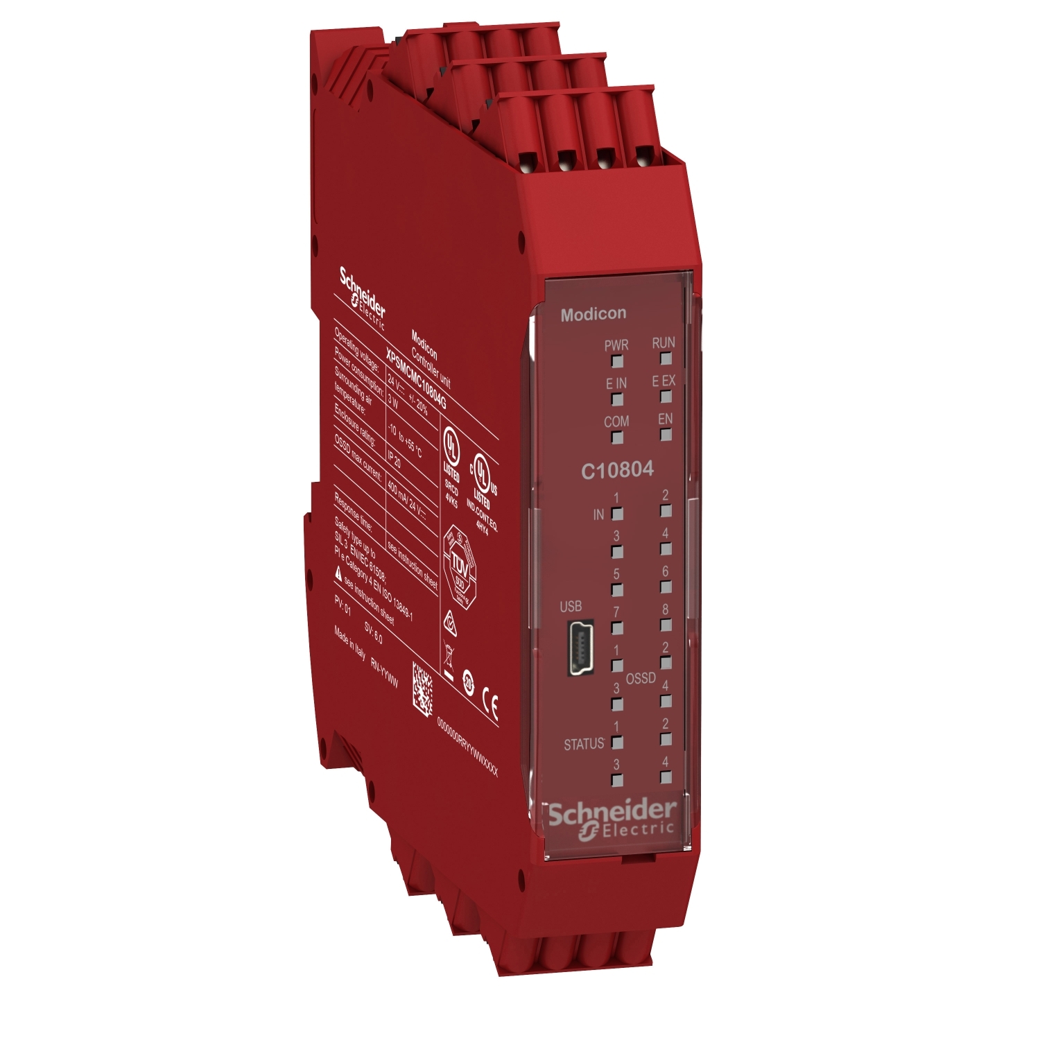 CPU-8 entrées de sécurite-4 OSSD simples-bornier à ressort