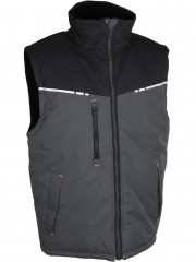 GILET RIPSTOP GRIS/NOIR M