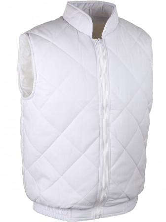 GILET POLY/COTON BLANC L