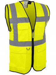 GILET HV JAUNE MULTIPOCHE, S