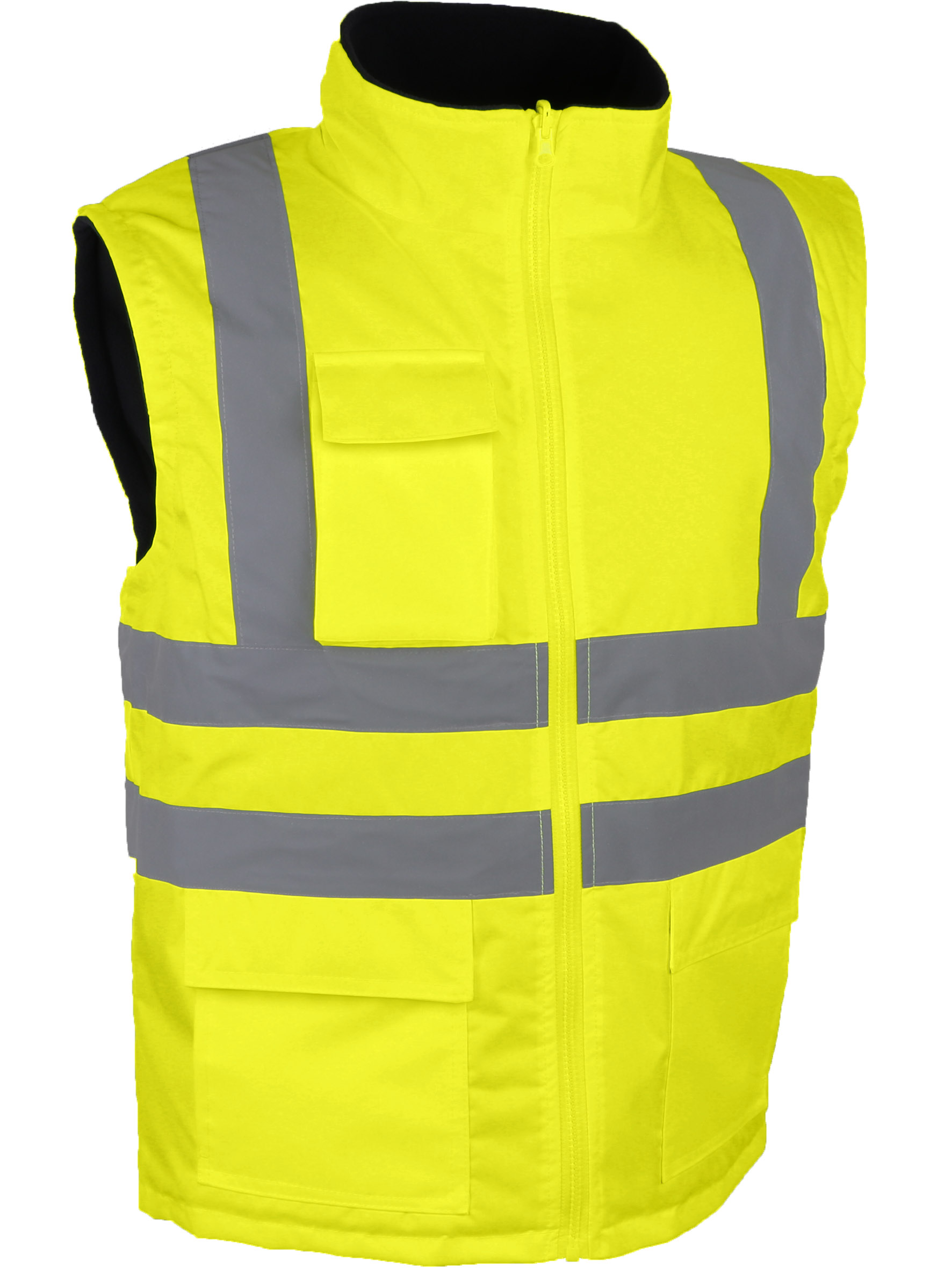 GILET HV JAUNE DOUBLE POL, XL