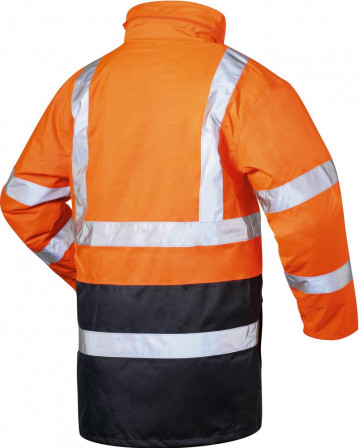 Parka haute visibilité taille M orange/bleue