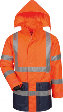 Parka haute visibilité taille M orange/bleue