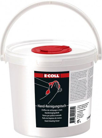 Seau distributeur avec 72 lingettes pour les mains 